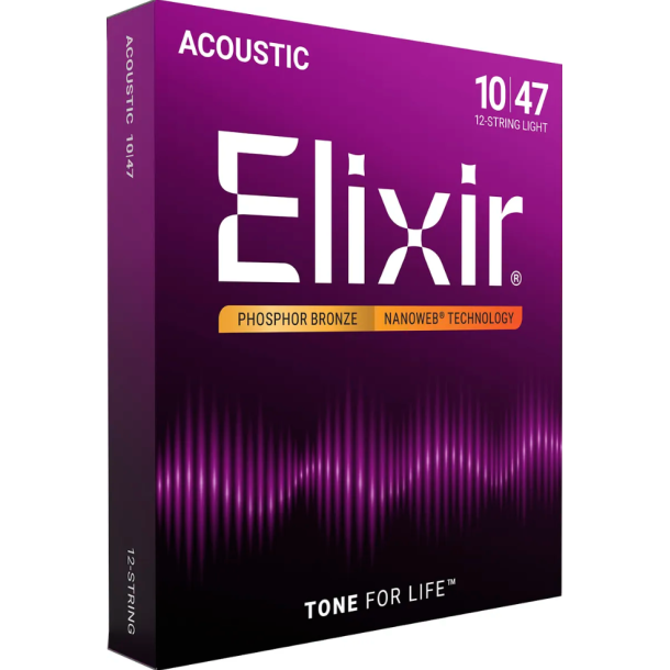Elixir Nanoweb Acoustic Phosphor Bronze 16152 12-String 10-47 / 10-27 Light